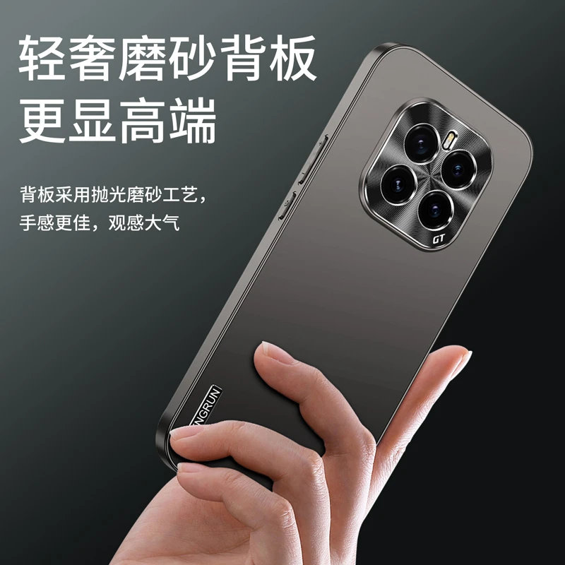 荣耀GT手机壳新款磨砂金属镜头荣耀GTPro保护套防摔电镀超薄适用