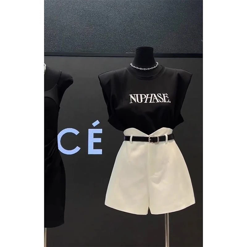夏装搭配整套2025新款时尚气质炸街减龄洋气t恤短裤休闲两件套装