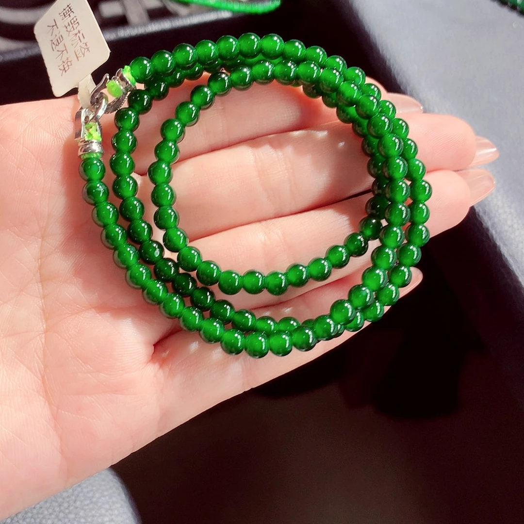 翡翠未镶嵌毛衣链