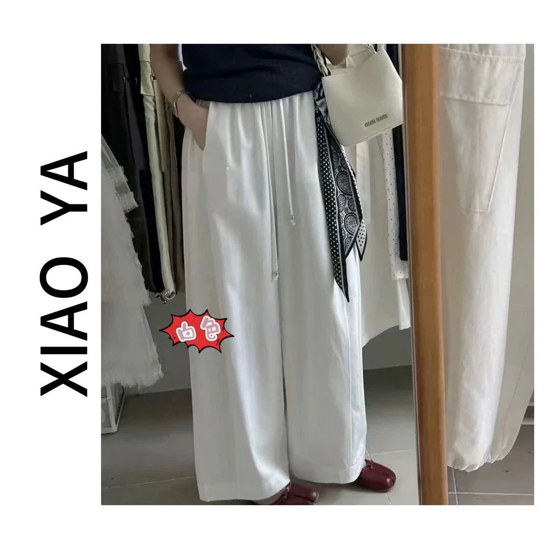 6223夏季新款韩系纯色抽绳显瘦百搭气球阔腿裤 （裤长96）