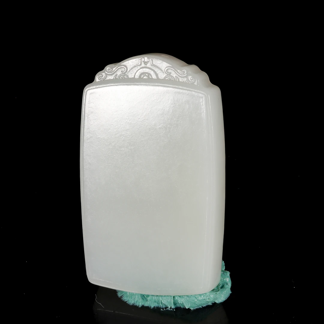 LOT.029羊脂白玉平安无事牌/X3566