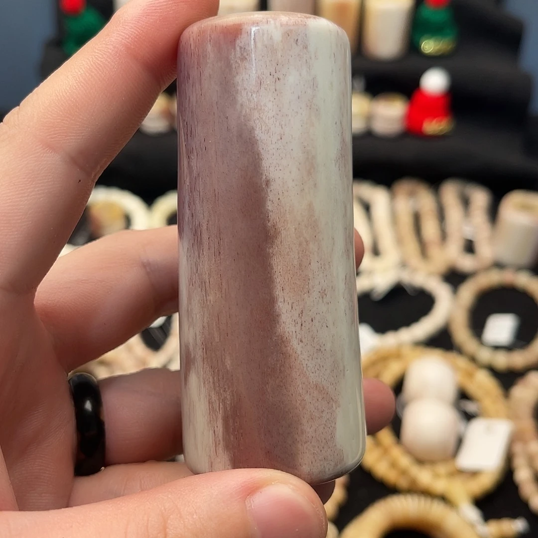 吊坠白玉菩提精品驼骨手把件