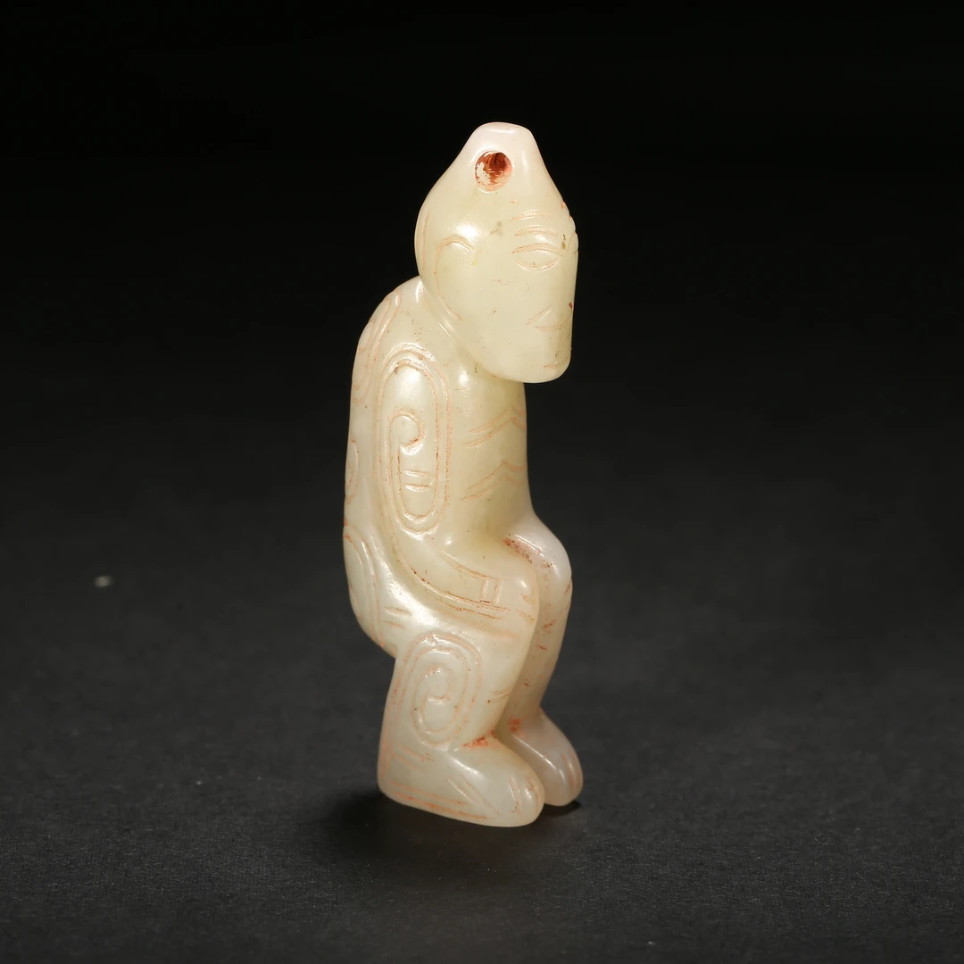 清代*玉座人/07LB01074/和田玉【北京文博】