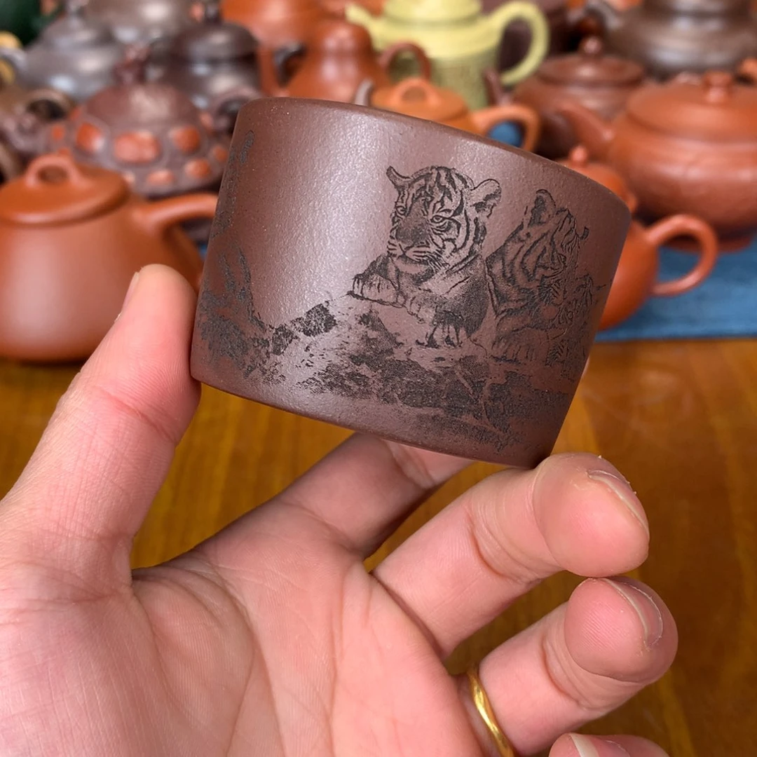 紫砂茶杯原矿紫砂