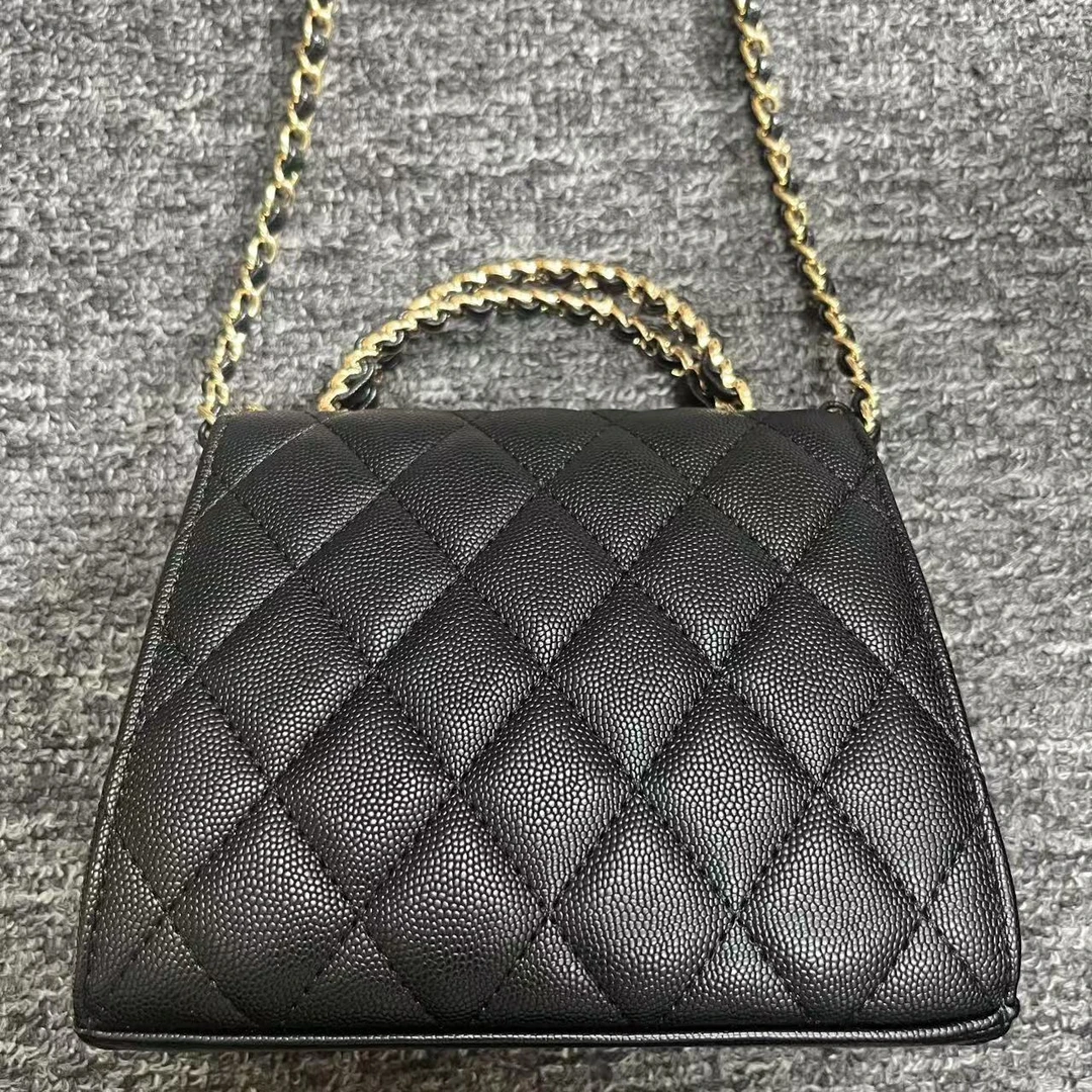 姝宴真皮女包双卷黑色