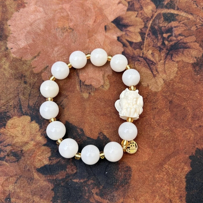 S0113- 白玉菩提九尾狐手串