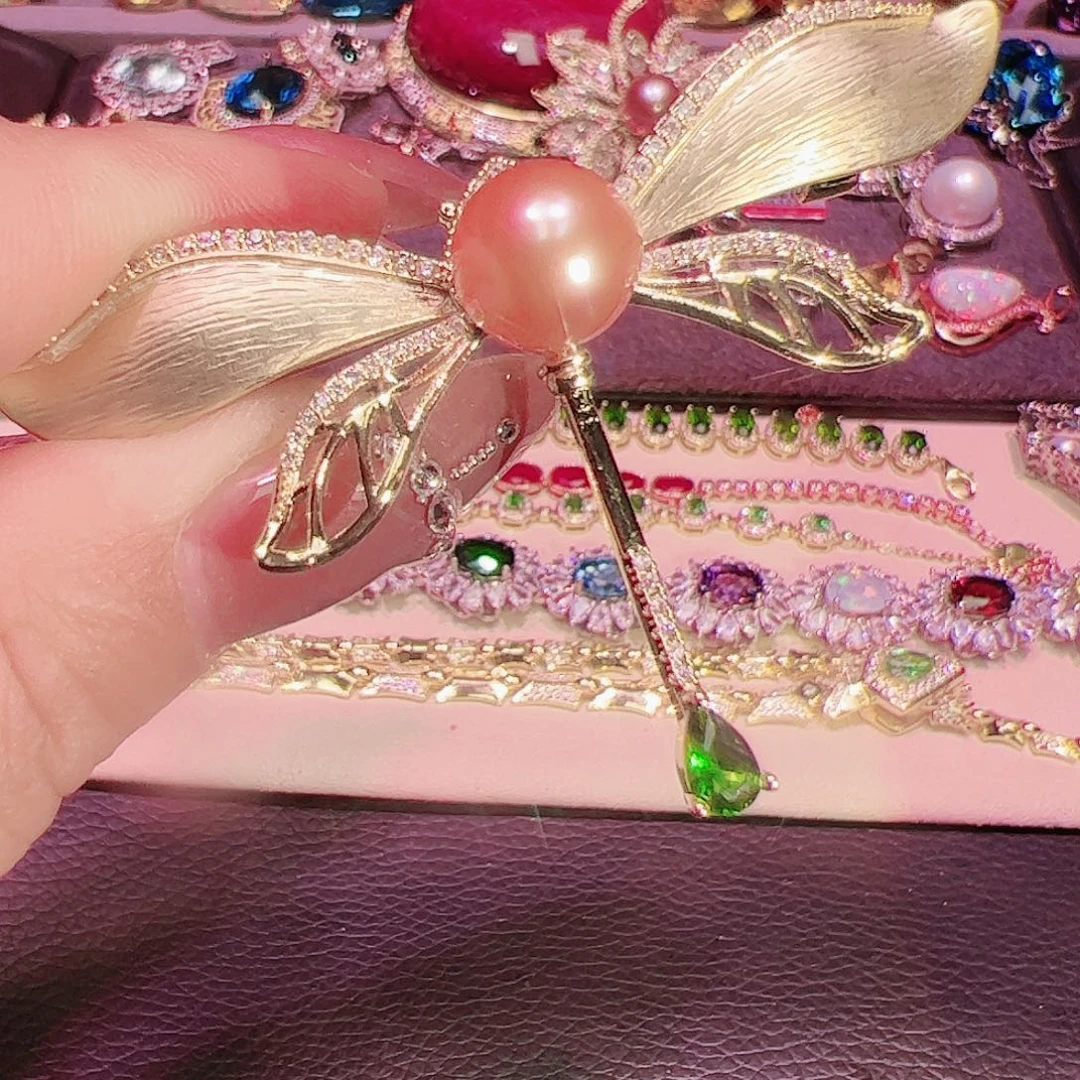 淡水珍珠胸针未镶嵌