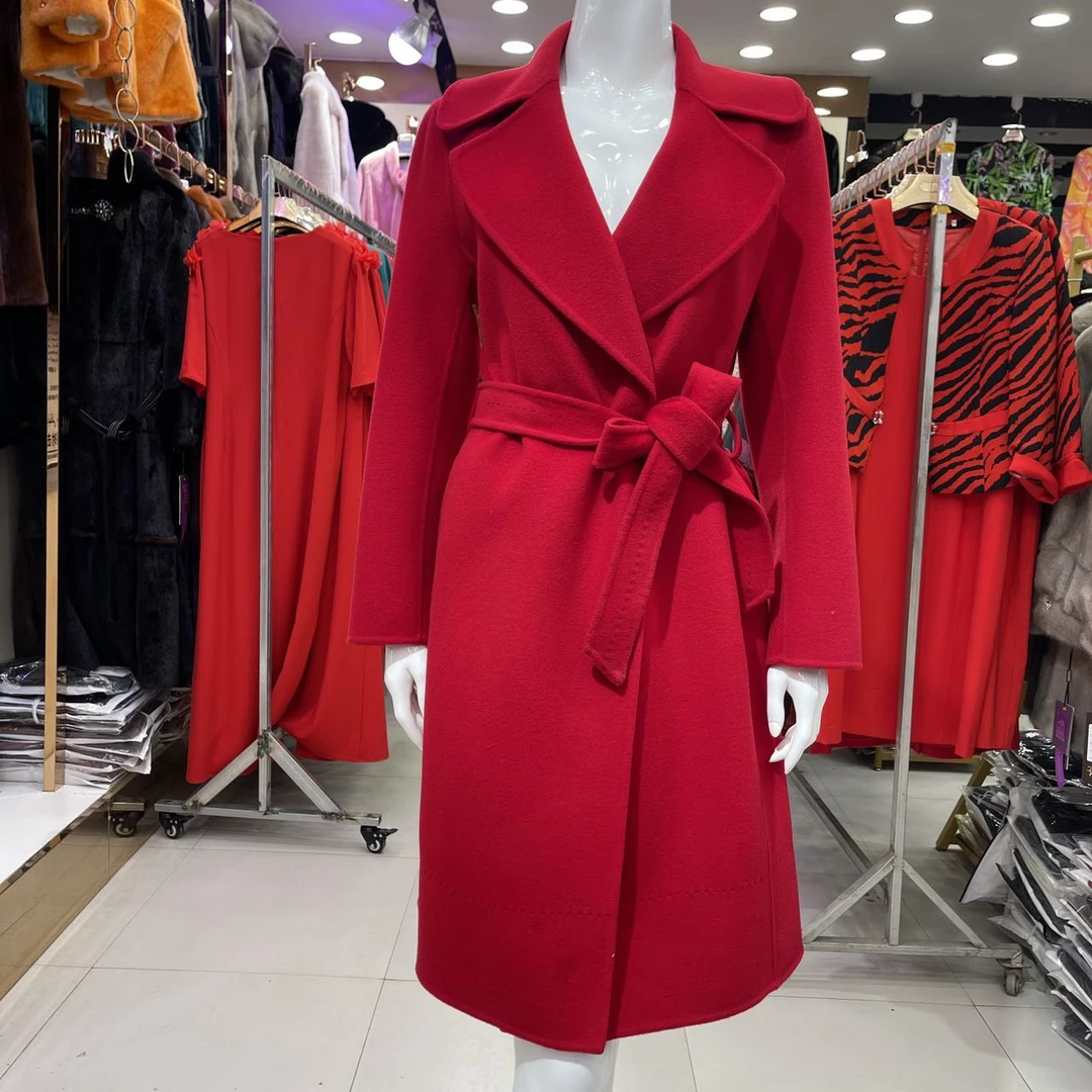 LIANGYUE女士毛呢轻奢红色冬季