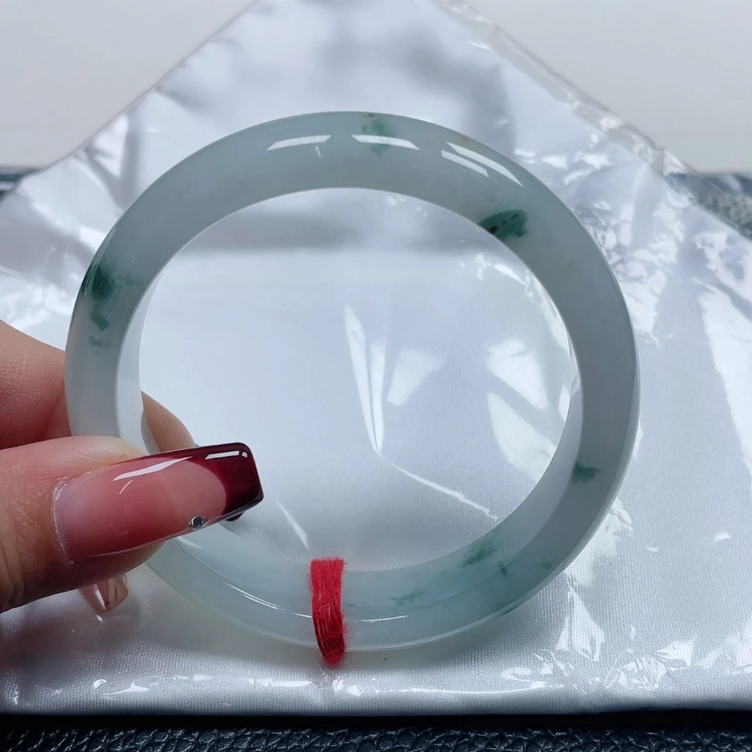 翡翠手镯未镶嵌小*杨缅甸翡翠58圈
