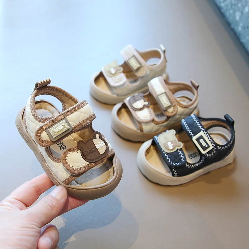 16-26码宝宝包头凉鞋夏季新款可爱卡通幼儿凉鞋软底男幼童学步鞋