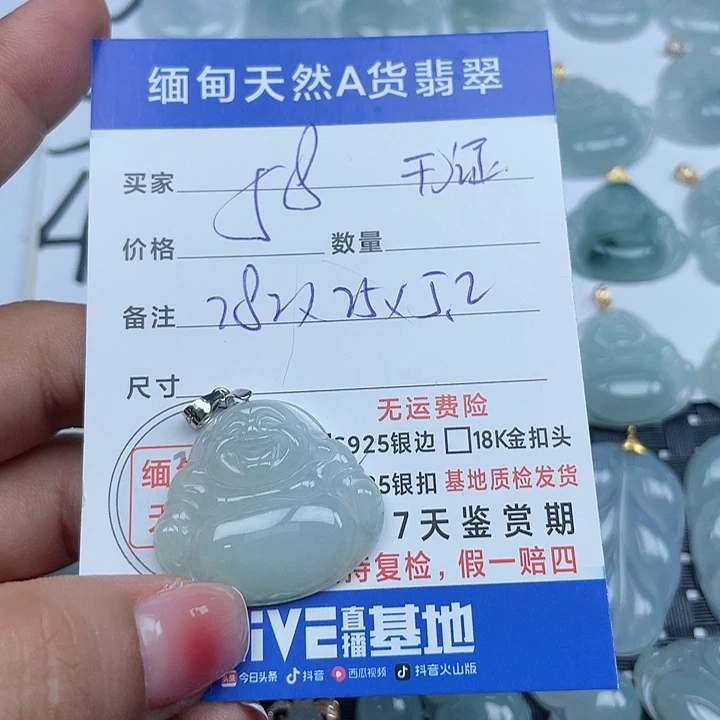 翡翠银S925镶嵌颈饰纯天然缅甸a货翡翠