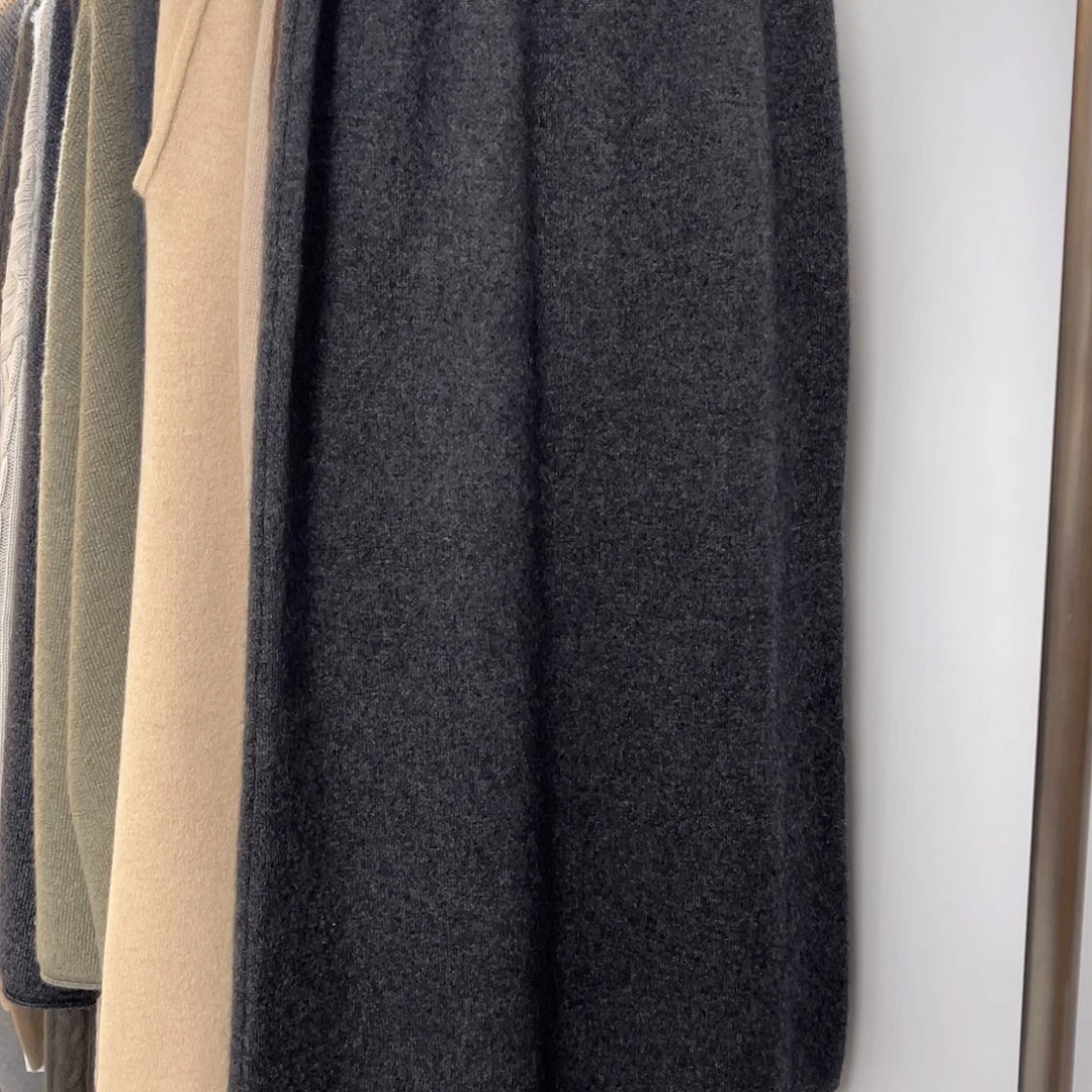 时尚 羊绒  直筒裙