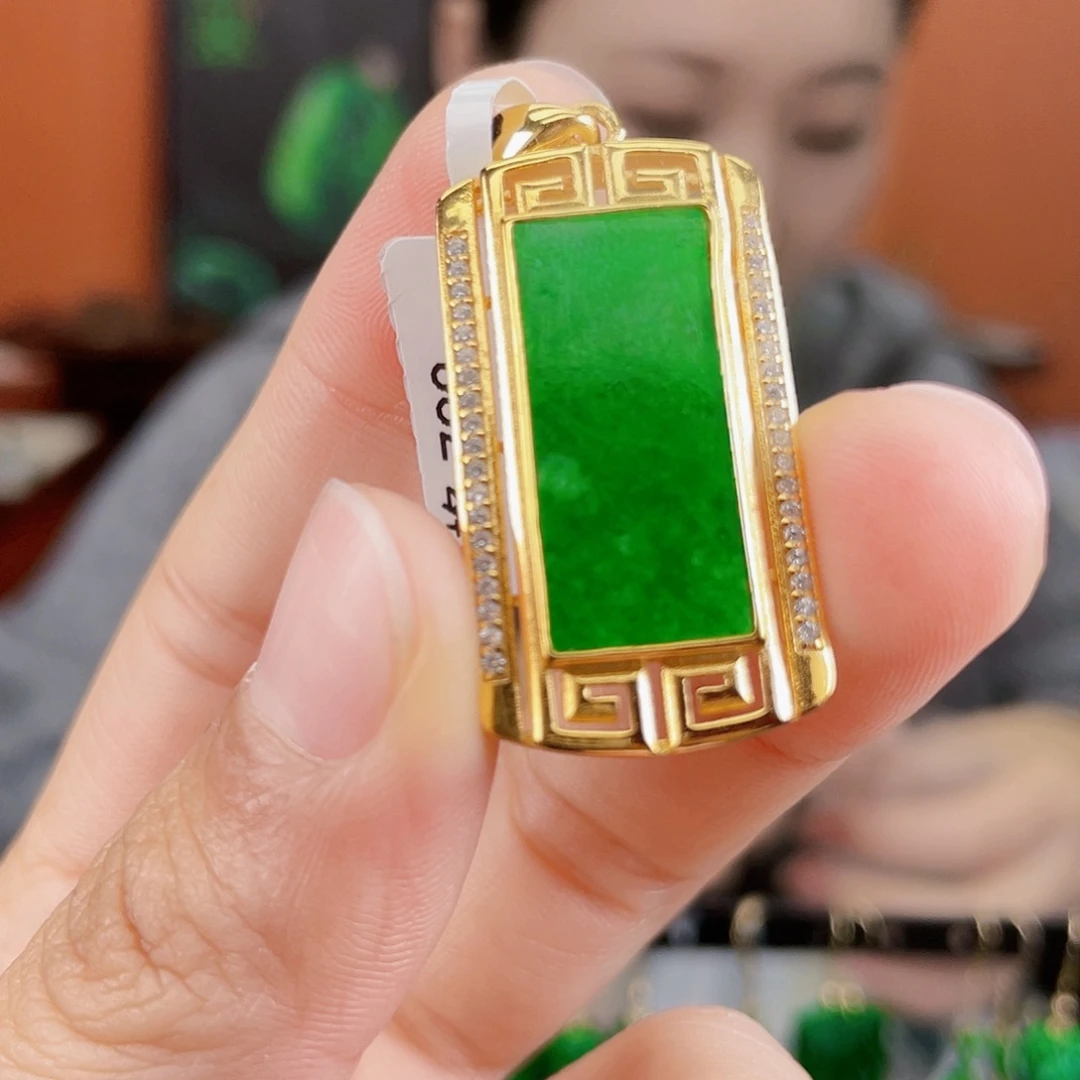 翡翠银S925镶嵌耳饰