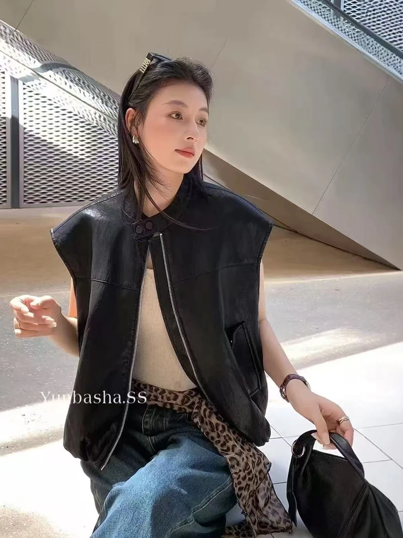 33309-3692 百搭风短款女通勤风韩式洋气复古马甲