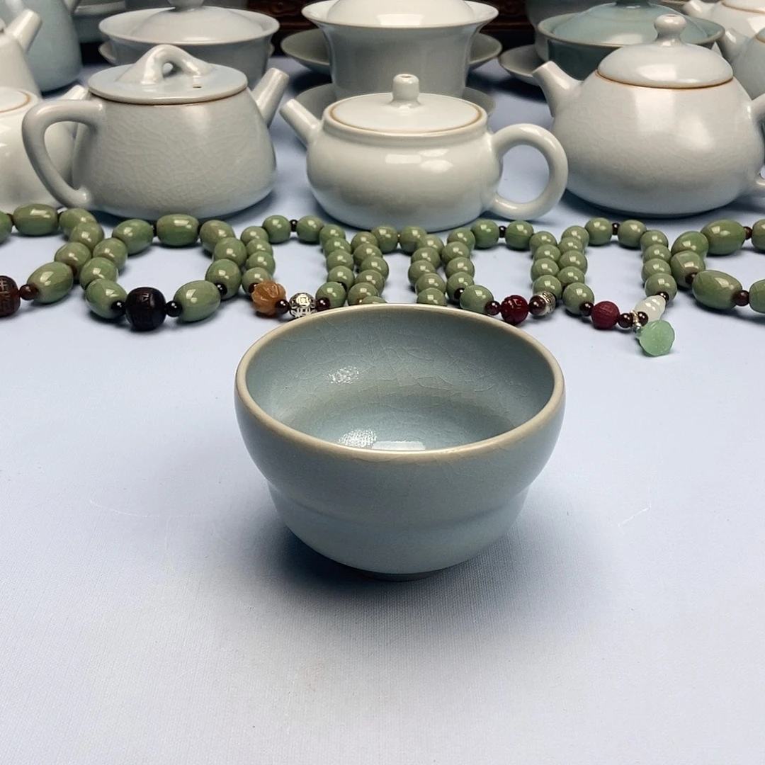 杯天蓝福禄碗杯原矿原釉原产地