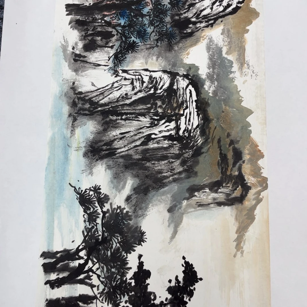 国画四尺四开山水作品