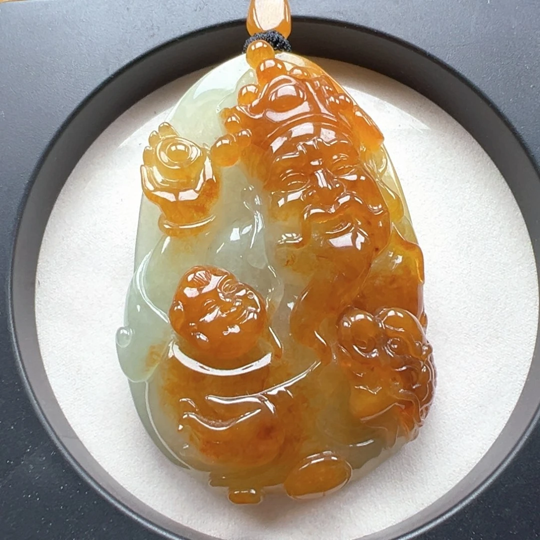 颈饰未镶嵌翡翠财爷