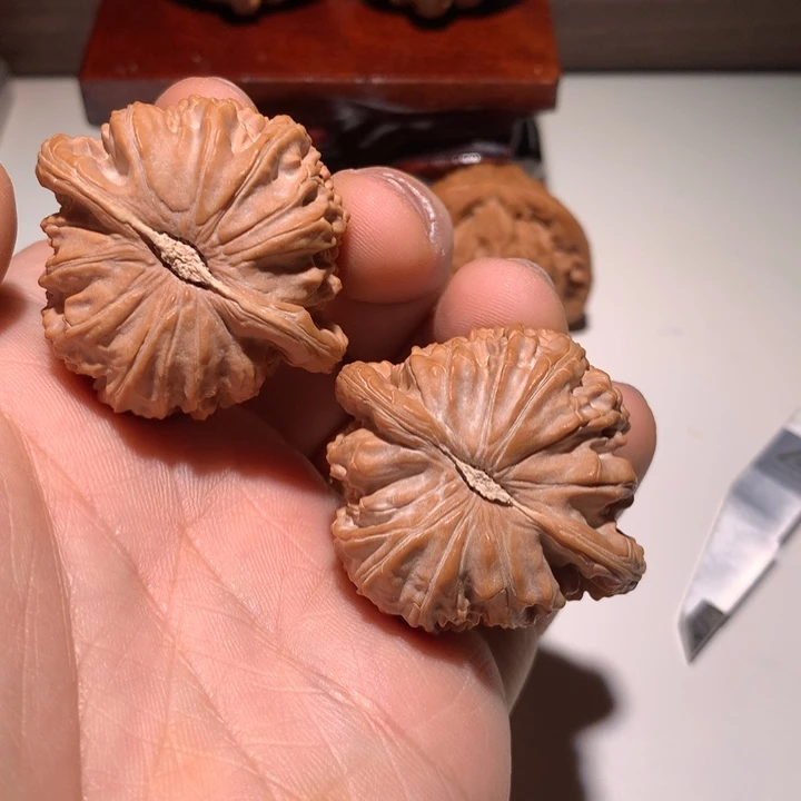 把件文玩核桃南*白狮子