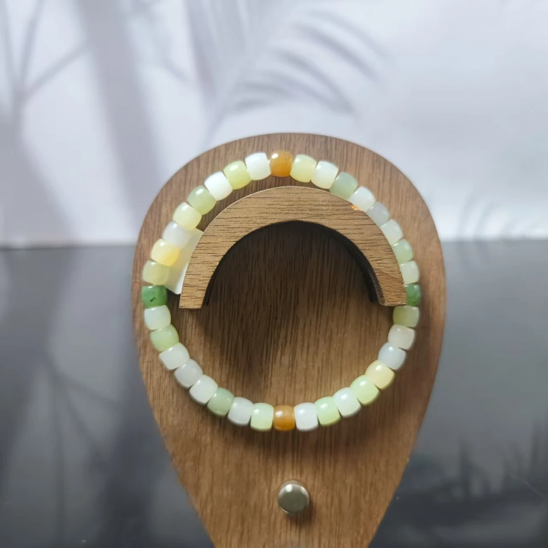 Q和田玉多宝桶珠手串（卡6）2705