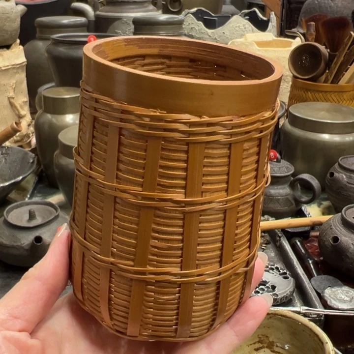 竹编茶篓茶器茶器