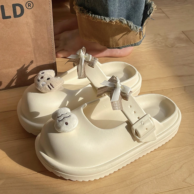 2025新款手工猫和鱼凉拖鞋女夏季室内防滑外穿勃肯鞋软底可爱卡通