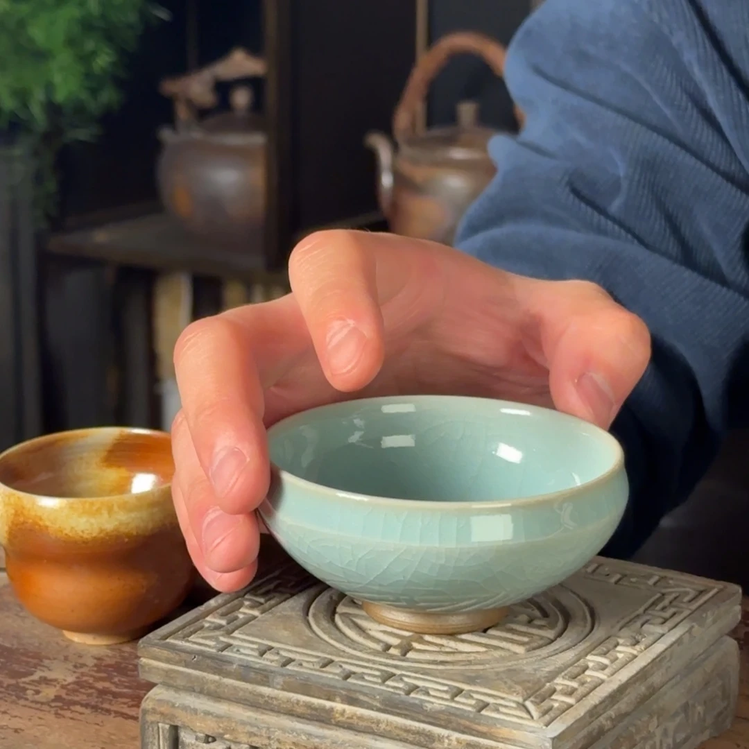 平阳窑手作青釉主人杯