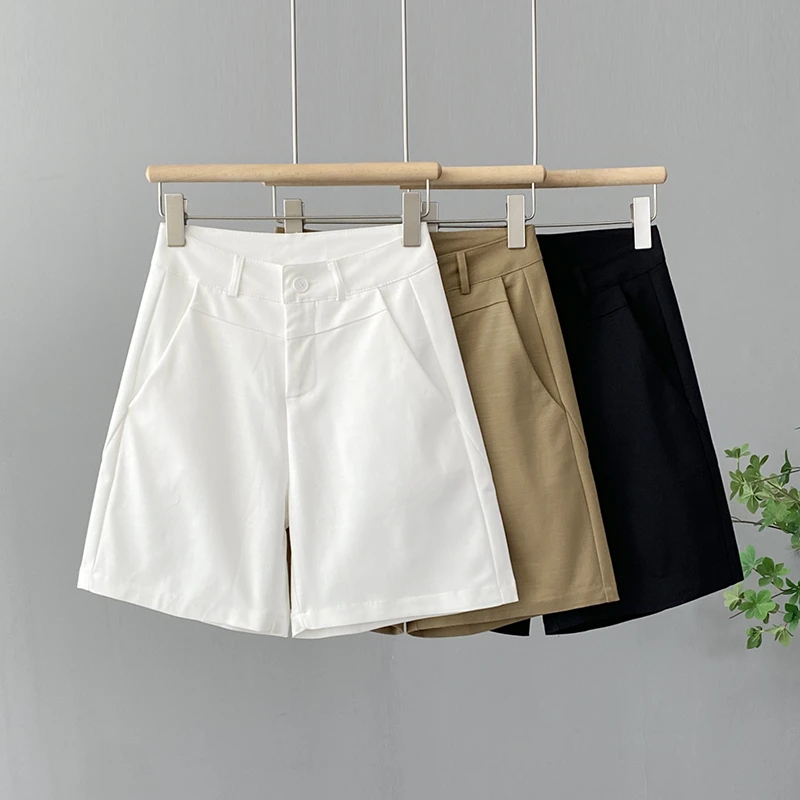 五分西装短裤女夏季新款高腰显瘦宽松A字休闲百搭薄款大码中裤