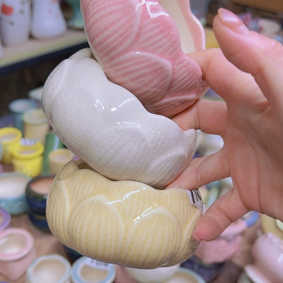 红陶陶瓷花盆当场满12包邮