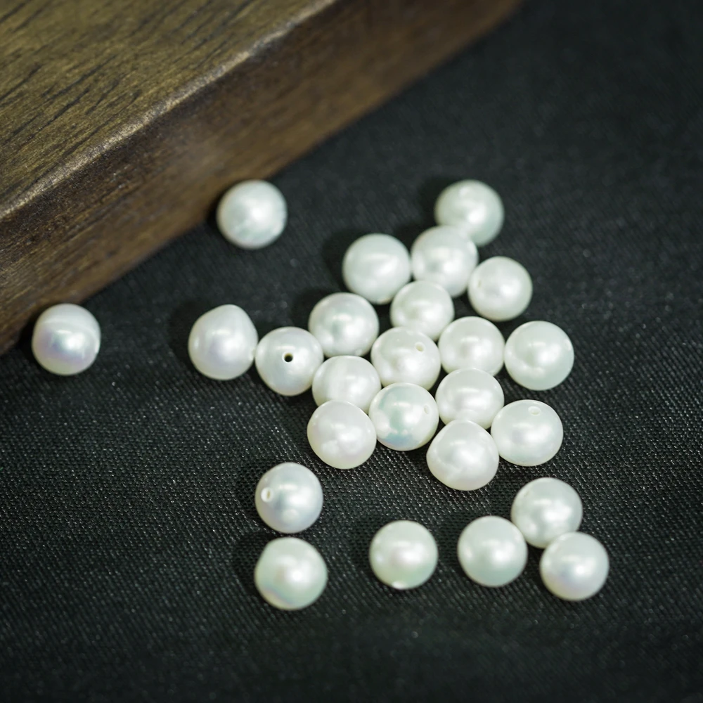 【发10颗】5MM+ 珍珠散珠DIY文玩珠宝ZZ14