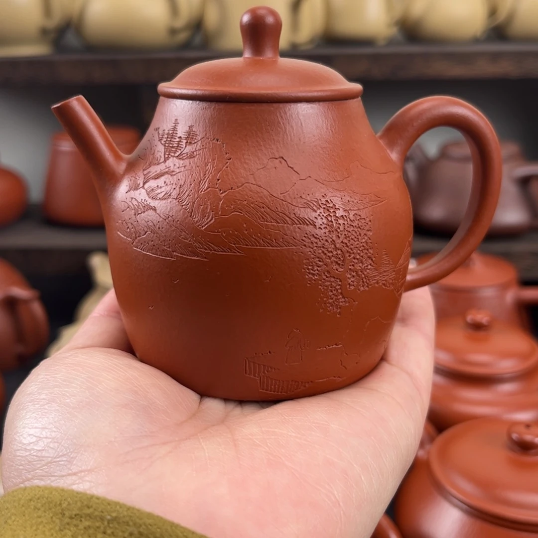 紫砂茶壶用****1全手观山180毫升