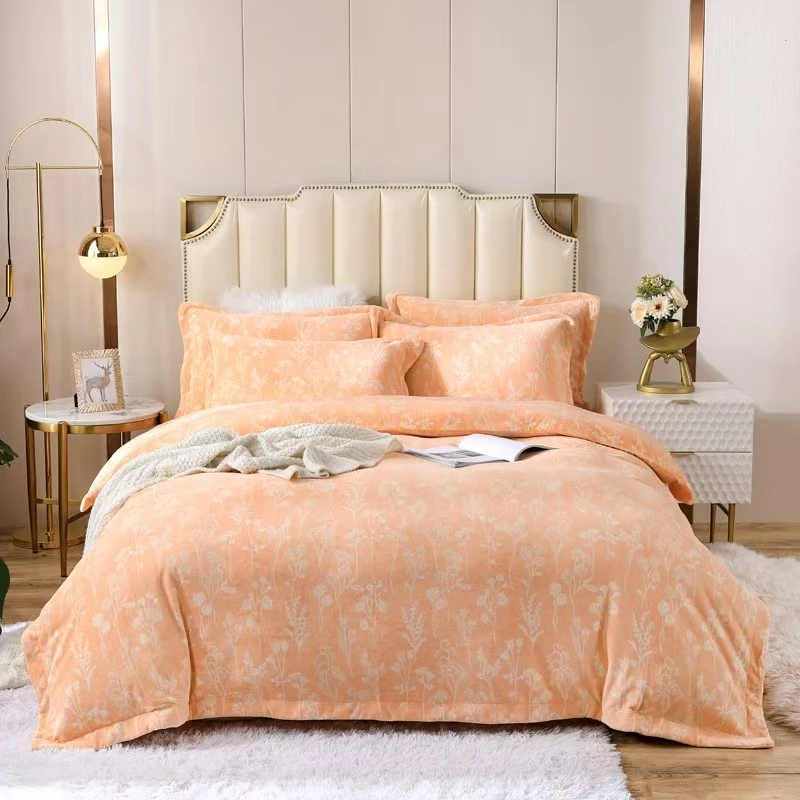 【山花烂漫系列】加拿大绒轻奢印花四件套