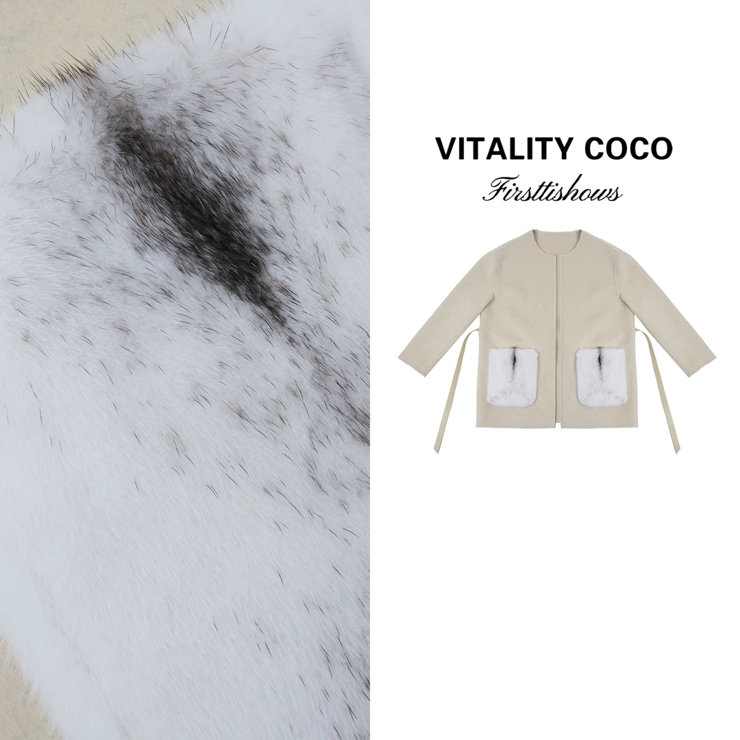 VITALITY COCO·LP系列新款女装 高定十字貂外套-2879