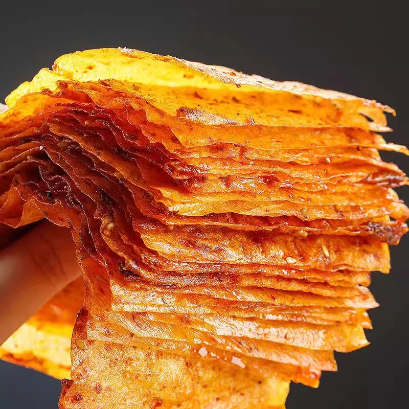 老式大辣片70g平江风味大辣片网红童年辣条豆皮小吃辣条素肉豆皮