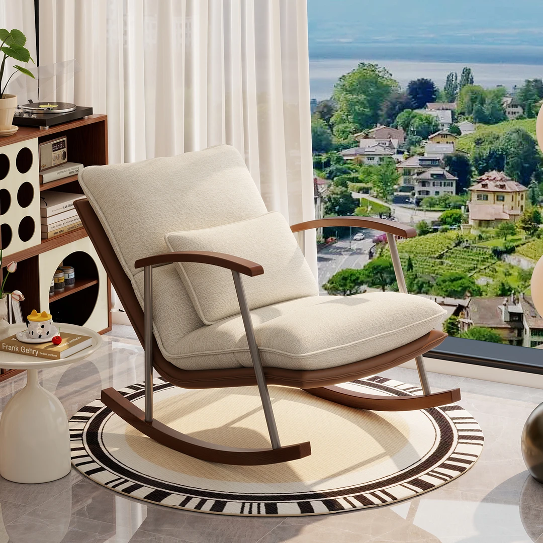 阑珊阁摇摇椅躺椅阳台摇椅休闲复古单人沙发客厅家用懒人沙发椅子