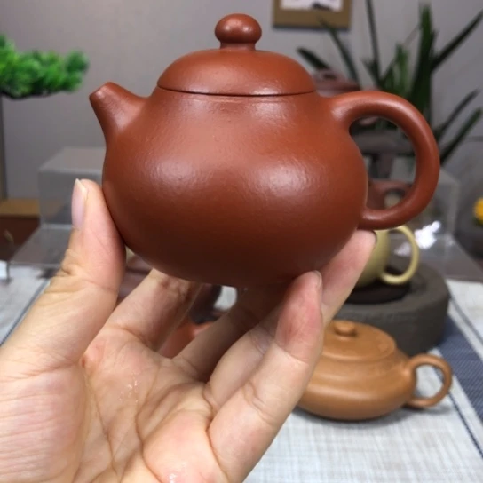 茶壶紫砂全手工朱泥文蛋120cc