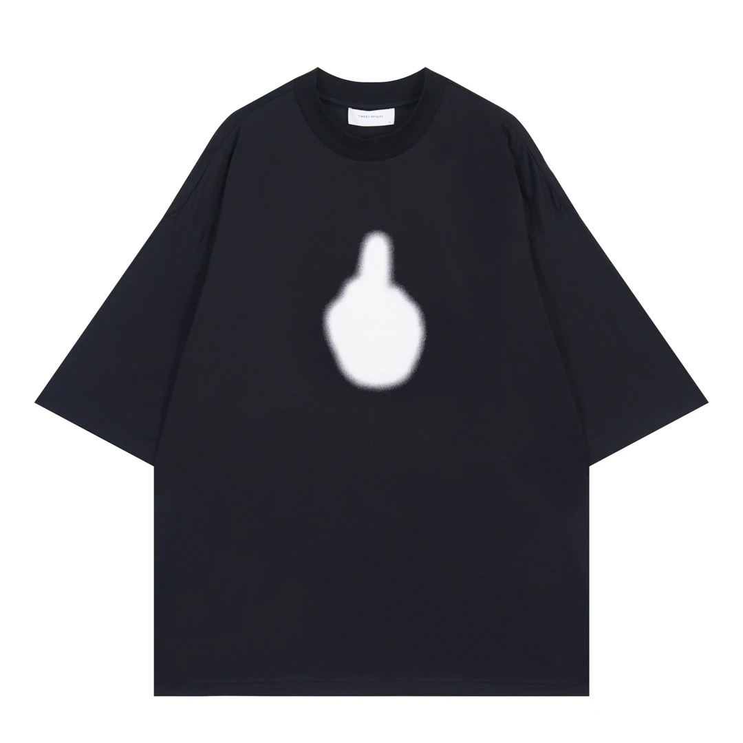 90g轻薄百搭夏季印花宽松短袖T恤 3015