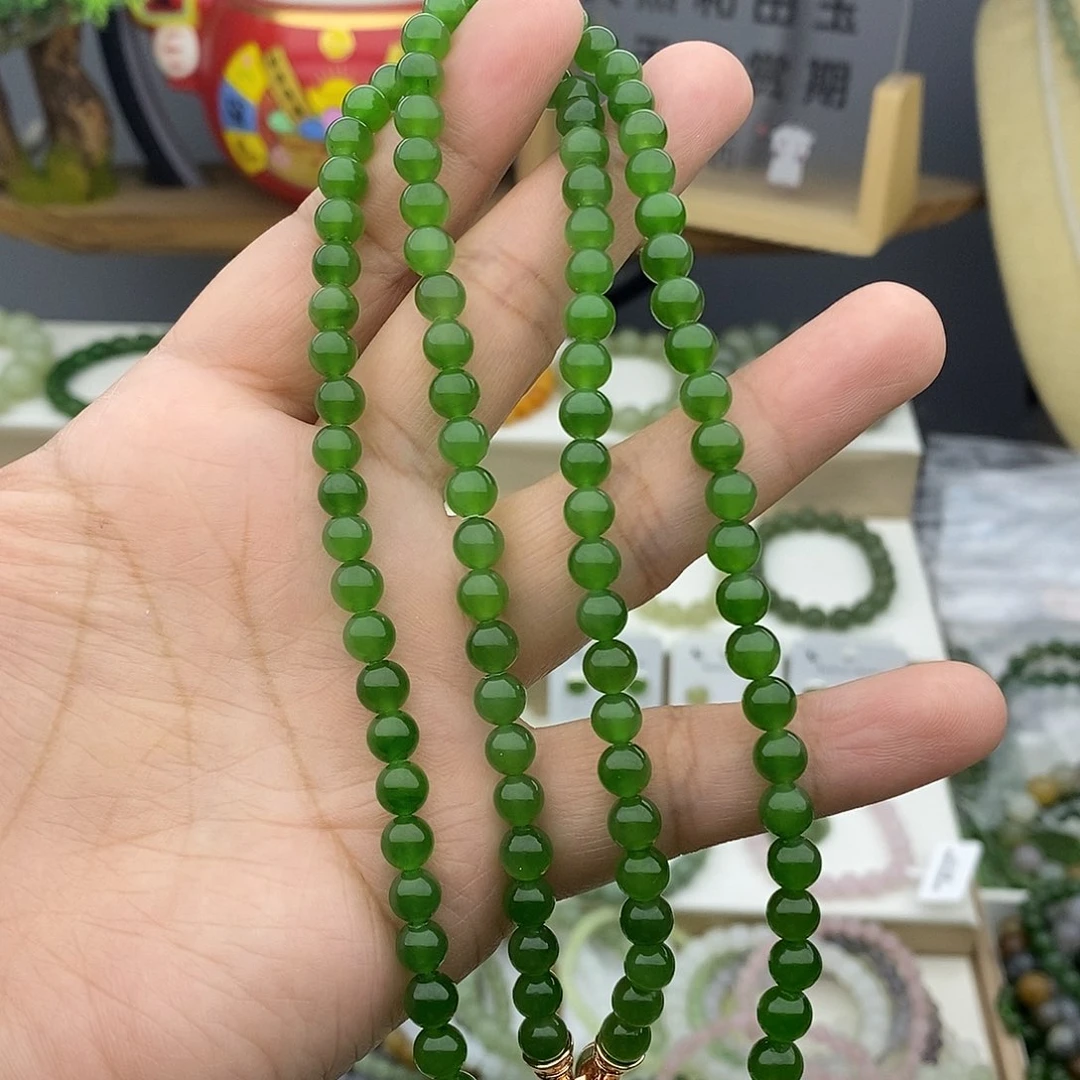 和田玉（碧玉）手链未镶嵌