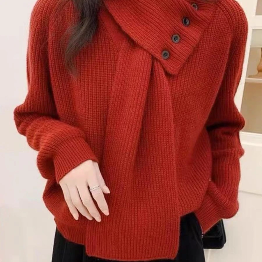 杭货围巾厚毛衣878