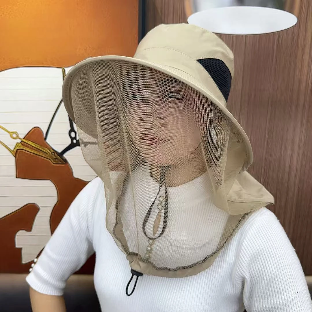 防蚊防晒帽子渔夫帽