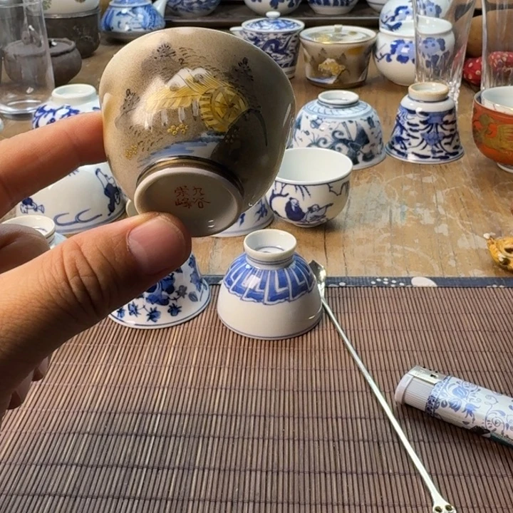 青花瓷器杯子茶具