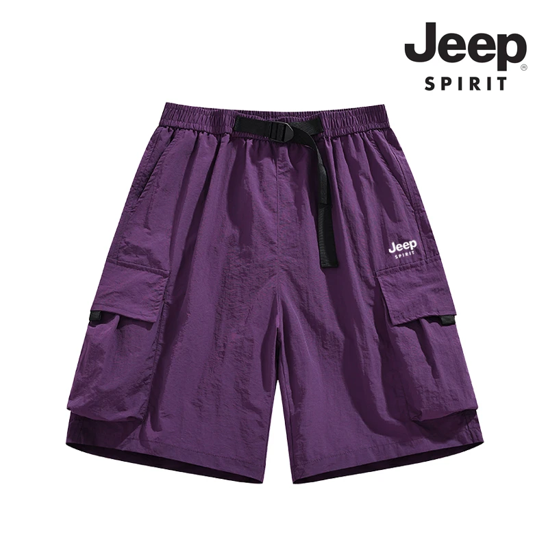 JEEPSPIRIT速干短裤夏季工装日版运动宽松休闲006男士冰丝五分裤