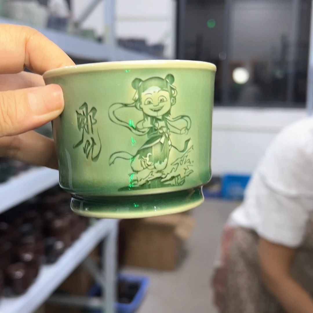 龙泉云间青瓷小米茶器