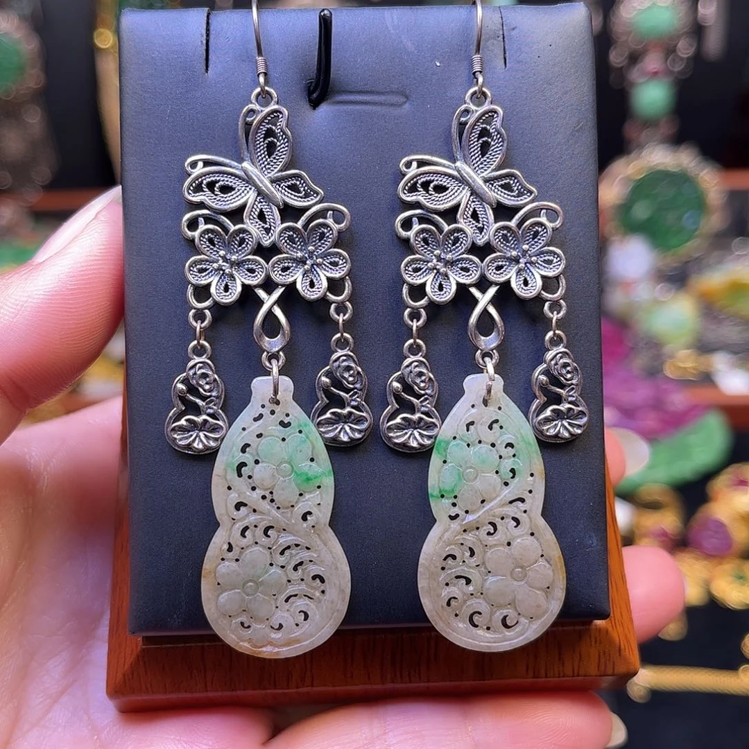 翡翠未镶嵌耳坠福利款