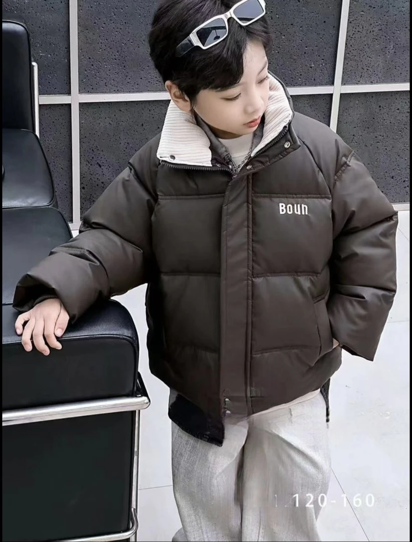 韩版短款保暖加厚棉衣男女童可穿棉服