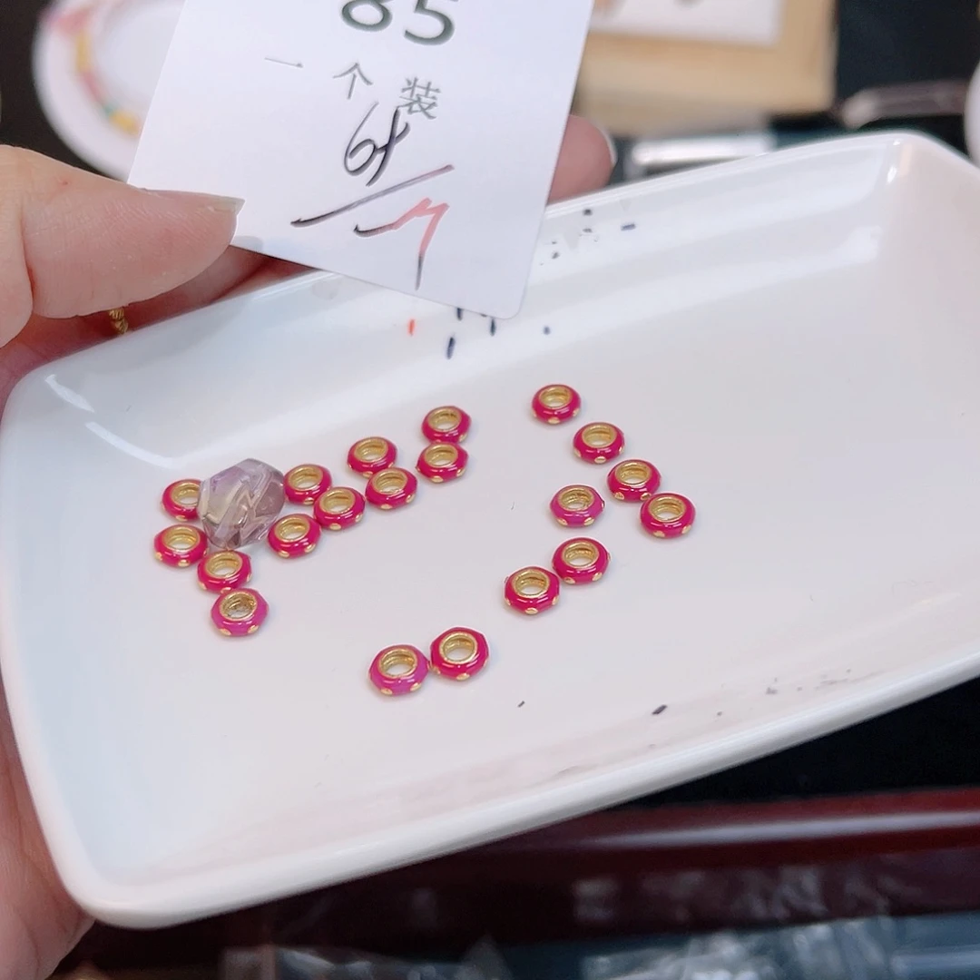 紫晶珠宝半成品银S925镀金镶嵌85