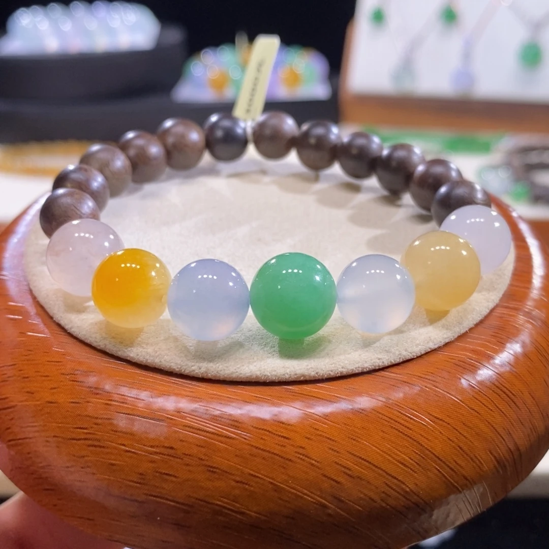 翡翠未镶嵌颈饰翡翠多宝半串