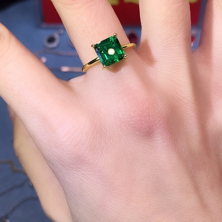 透辉石戒指银S925镶嵌