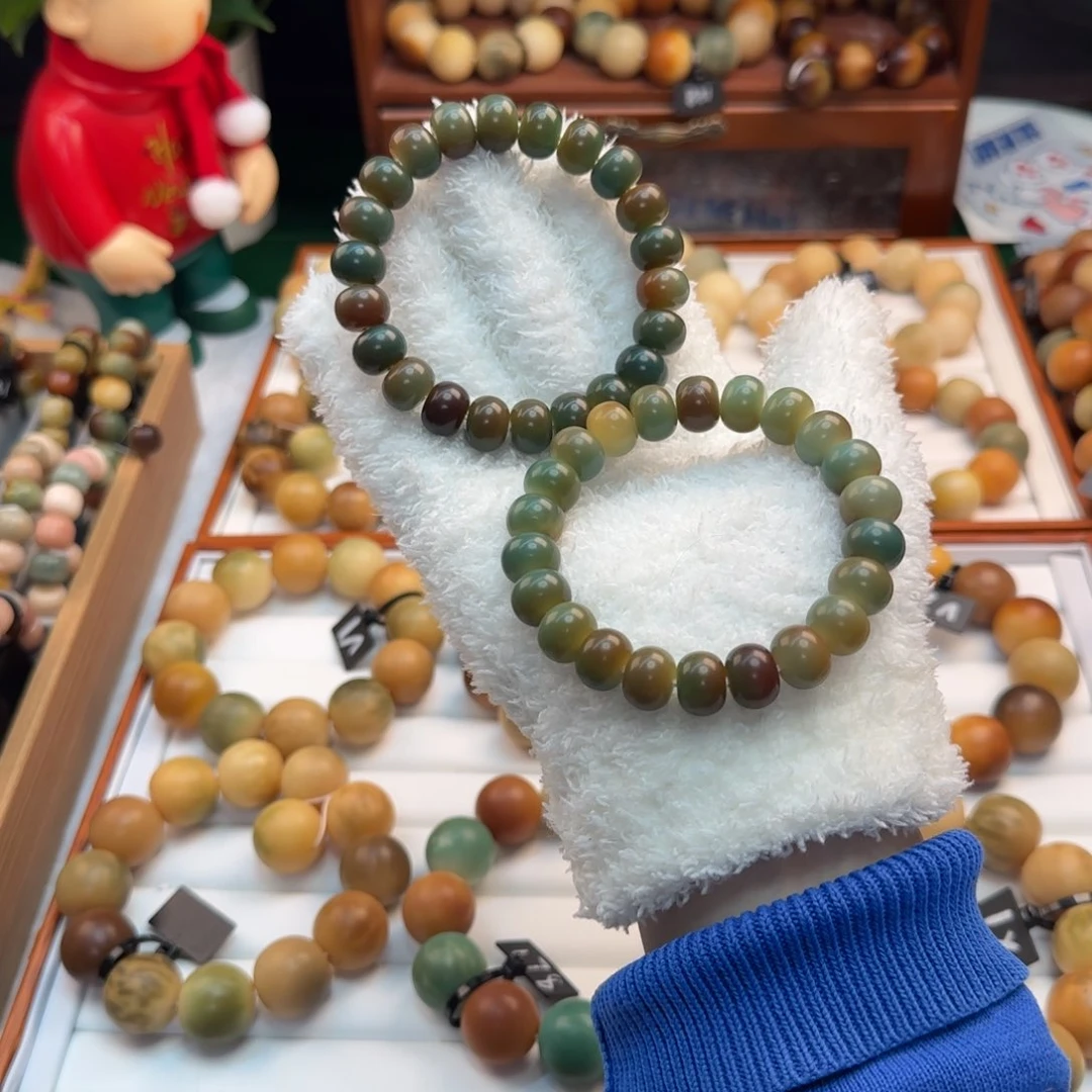 菩提根/象牙果手串二选一微瑕敦煌色