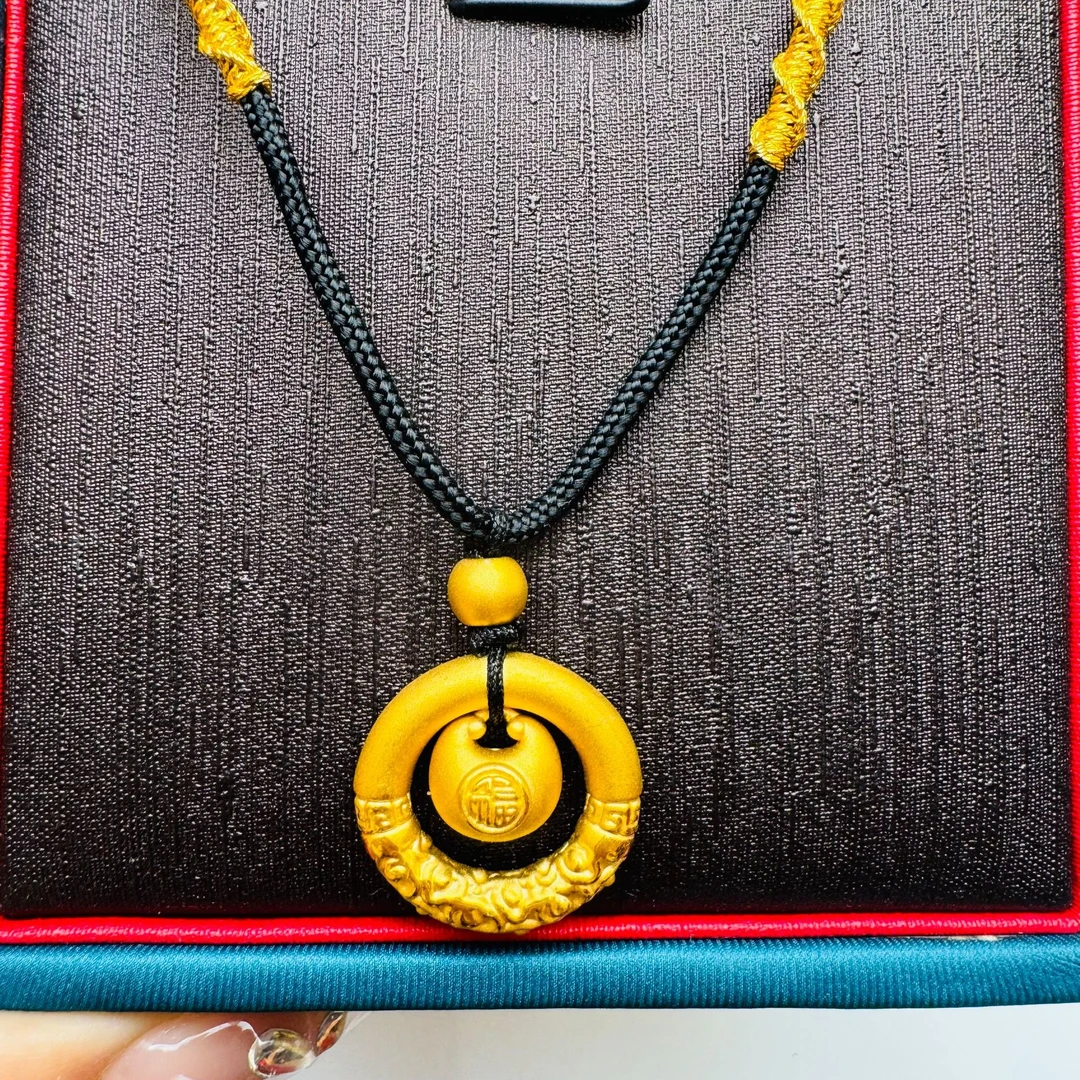 11#足金999 黄金胖福乾坤圈乾坤平安扣 吉祥寓意好 轻奢时尚百搭