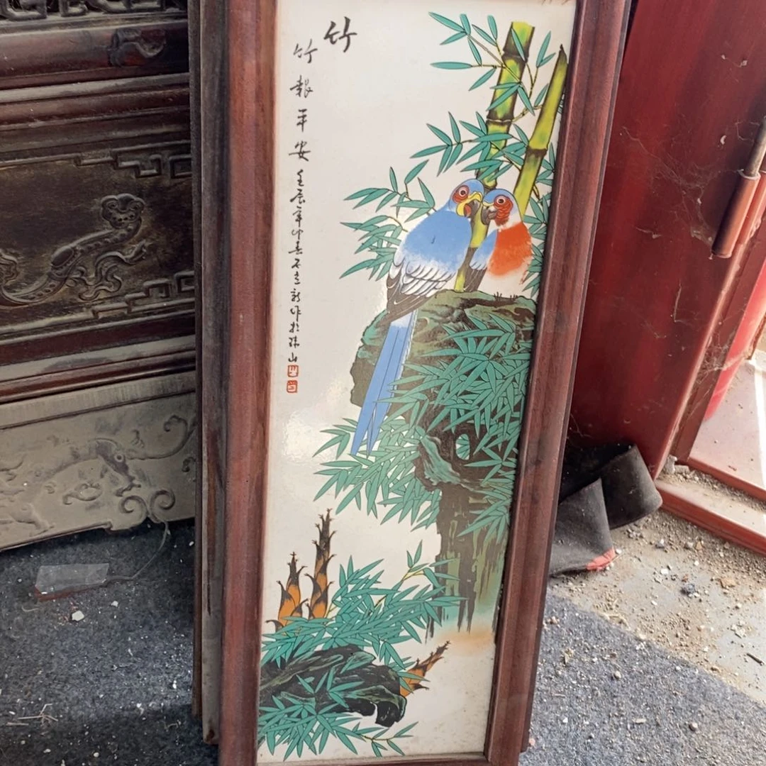 瓷53*21*1景德镇瓷板画柴窑烧制